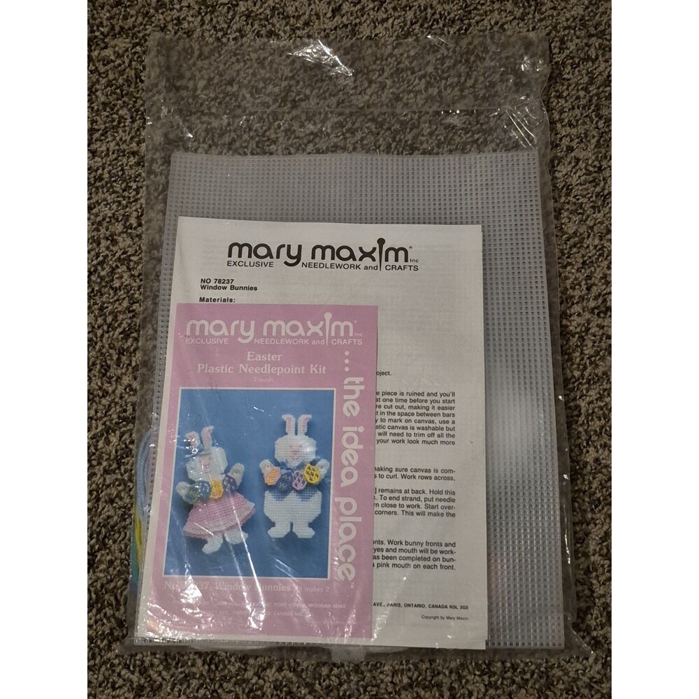 New Mary Maxim Easter Plastic Canvas Needlepoint Kit Unopened NIP